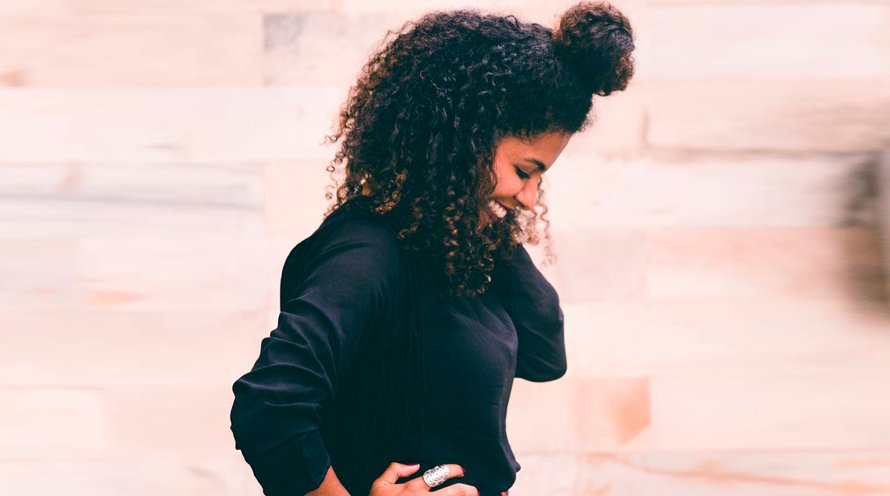 Curly Half-Up Half-Down Bun